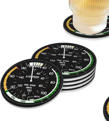 Vista 15 de Life is Better - Juego de 4 posavasos de cerámica absorbente para mesa de café, barra de madera, 4 pulgadas