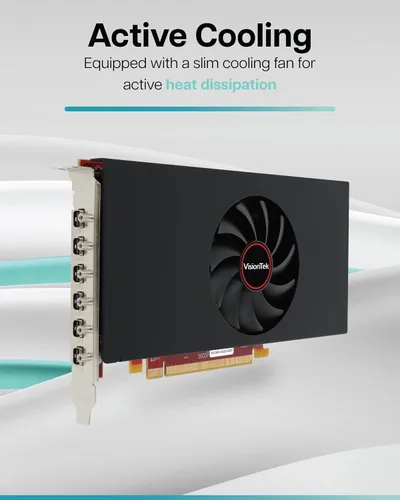 Vista 10 de VisionTek Tarjeta gráfica AMD Radeon RX 580 8GB GDDR5 6X Mini DP