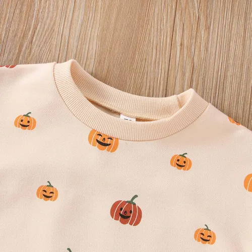 Vista 4 de FYBITBO Ropa de Halloween para bebé niña y niño sudadera de manga larga traje de otoño e invierno