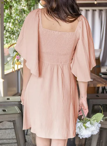 Vista 3 de Dokotoo Vestidos para mujer Primavera Verano Cuello en V Profundo Elegante Corbata Mini Vestido S-XL