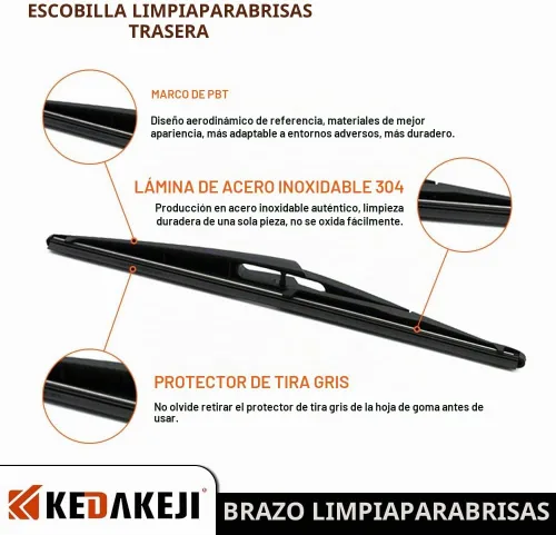 Vista 4 de Juego de limpiaparabrisas trasero compatible con Nissan Rogue 2014-2018 compatible con Nissan Pathfinder 2013-2018 Nissan Rogue 2014-2018