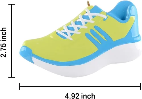 Vista 6 de Zapatos de correr adornos de Navidad para decoración del árbol de Navidad 2025 – Adorno personalizado de zapatos azules – Adorno decorativo colgante