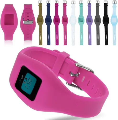 Vista 6 de QGHXO Pulsera de hebilla para Fitbit Zip, correa de silicona de repuesto con cierre de reloj cromado y hebilla de cierre para Fitbit Zip