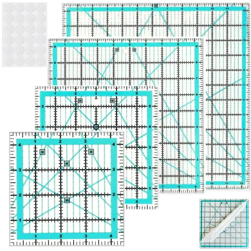 Vista 7 de Reglas de acolchado, 7 plantillas de reglas de costura