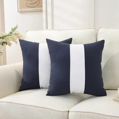Vista 20 de TAOSON - Funda de cojín cuadrada de lona de algodón 100% sólida, decorativa, para sofá, cama, silla, decoración del hogar, solo funda, sin relleno