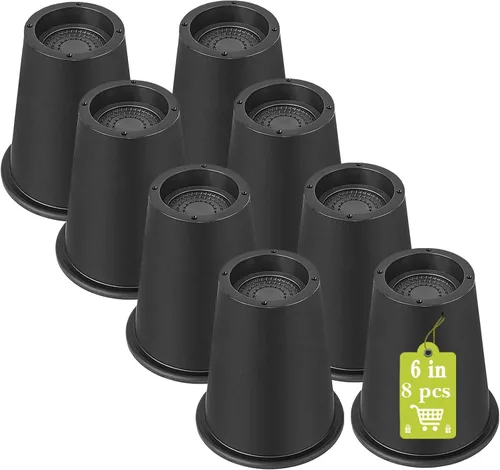 Vista 17 de Paquete de 12 elevadores de muebles de 1 pulgada, elevadores de cama ajustables resistentes para mesa, escritorio, sofá, silla, gabinete, marco