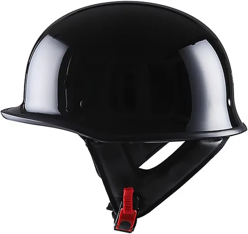 Vista 8 de 1Storm Casco de media cara para motocicleta, estilo alemán abierto, aprobado por DOT: HKY602 rosa brillante