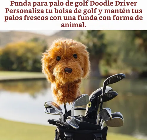 Vista 2 de Daphne's Headcovers Doodle Driver Headcover Fundas de cabeza premium Divertidas fundas para palos de golf Protección elegante para tus palos