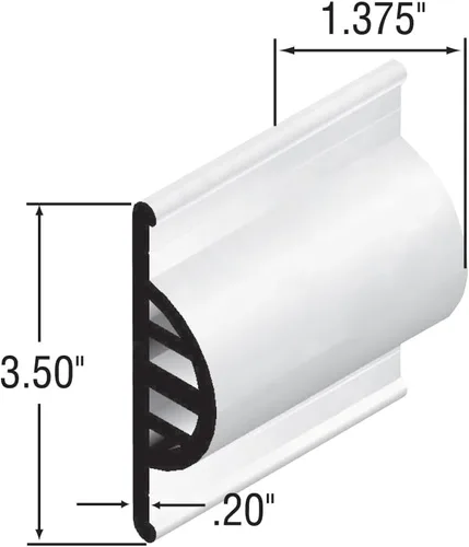 Vista 3 de Taylor Made Products Borde de muelle moldeado doble de grado comercial Gard lateral blanco, bobina de 10 pies - Protector de muelle con secciones