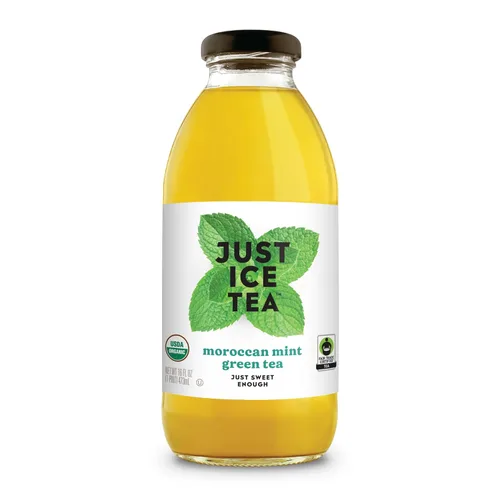 Vista 3 de Eat The Change Just Ice Tea - Té verde orgánico de menta marroquí, Kosher, 16 onzas líquidas (paquete de 12)