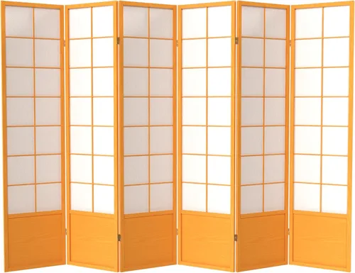 Vista 10 de Red Lantern Pantalla Zen Shoji de 5.9 ft de altura - Miel - 5 paneles