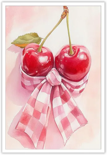Vista 21 de Póster de lienzo de cocina azul funky para decoración de pared, pintura de acuarela pastel danés, coqueta, decoración de habitación, estética, 12 x