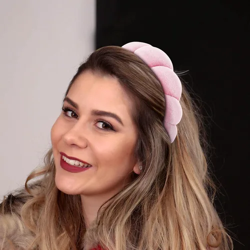 Vista 2 de Diadema de spa, juego de toallas de muñeca para lavar la cara, diademas para el cuidado de la piel para mujeres, toalla de tela de toalla hinchada