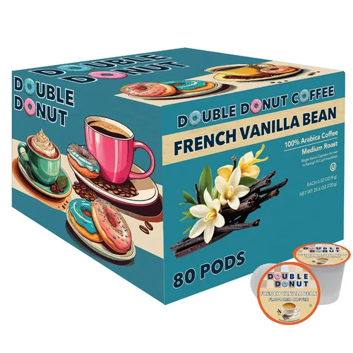 Vista 18 de Double Donut Coffee Cápsulas de café de arándanos, cápsulas de café con sabor a arándanos de una sola porción, café tostado medio para cafeteras