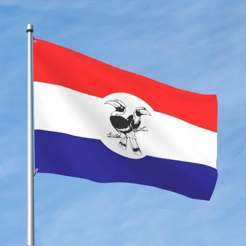 Vista 2 de Bandera nacional de barbilla de 4 x 6 pies, poliéster duradero, divertido cartel decorativo para exteriores, banderas de patio para el hogar
