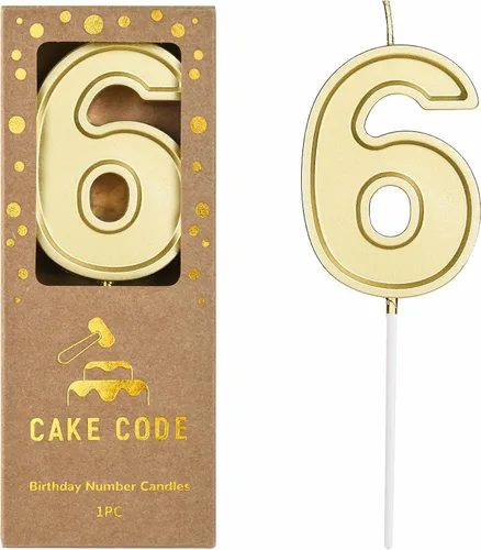 Vista 13 de Velas de cumpleaños de oro Roma de 2.76 pulgadas, velas de números dorados, velas de números de pastel, celebración de fiesta