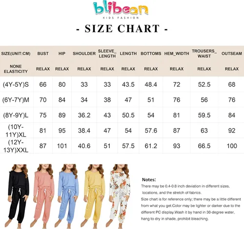 Vista 6 de blibean Conjuntos de ropa elegante para niñas de 4 a 13 años
