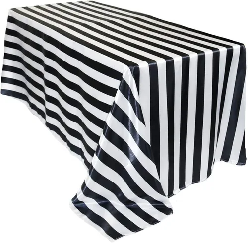 Vista 13 de YOUR CHAIR COVERS - Mantel rectangular de satén de 60 x 102 pulgadas - Mantel rectangular de satén brillante para mesas rectangulares de 6 pies
