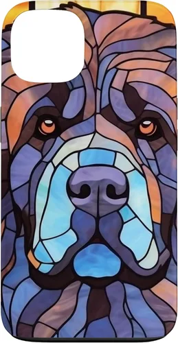 Vista 7 de Newfoundland Dog Stained Glass Case for iPhone 17