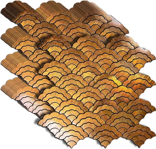 Vista 9 de XUANINY - 11 hojas de azulejos autoadhesivos para salpicaduras de metal, mosaico de aluminio en forma de nube 3D con adhesivo para decoración