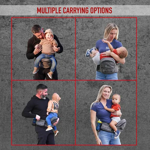 Vista 11 de Portabebés de cadera – Portabebés de cadera para niños pequeños con cintura ajustable, diseño ergonómico