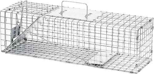 Vista 15 de Havahart Trampa mediana para animales de captura y liberación humana de 1 puerta para conejo, mofeta, visón y ardilla, trampa de captura en vivo