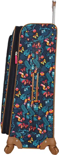 Vista 4 de Lily Bloom Juego de equipaje colección de maletas de 4 piezas con ruedas giratorias para mujer Azul marino