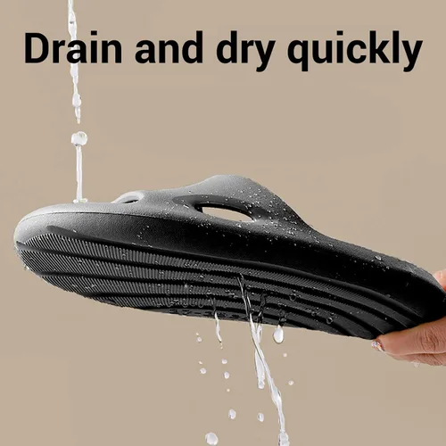 Vista 3 de Newbuty Zapatos de ducha para hombre, sandalias de baño antideslizantes para dormitorio universitario, artículos esenciales para la ducha, sandalias