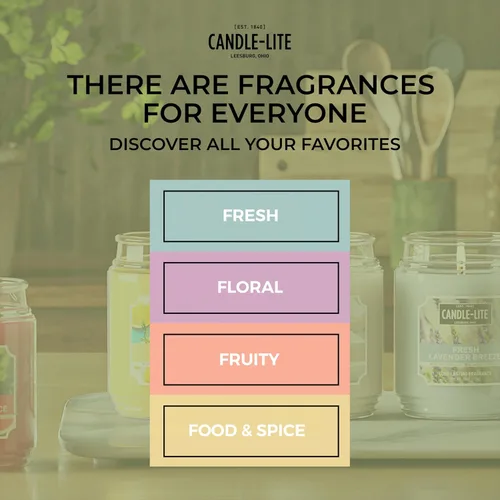 Vista 6 de Candle-lite Velas perfumadas de otoño, pera Anjou y manzana con ámbar dorado, frasco de 18 onzas con mecha única, orgullosamente fundido en EE. UU.