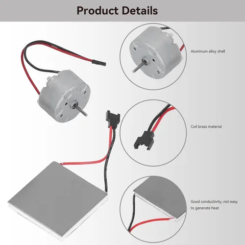 Vista 7 de Accesorios para ventilador de chimenea, hoja de generación de energía de motor universal para motor de repuesto y hoja