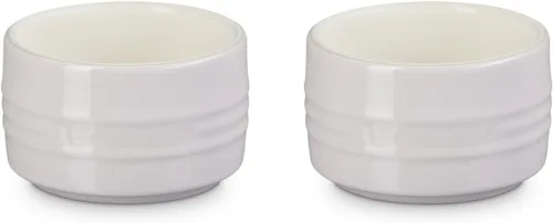 Vista 18 de Le Creuset - Ramequín redondo de cerámica de pared recta, 7 onzas, Oyster Ostra
