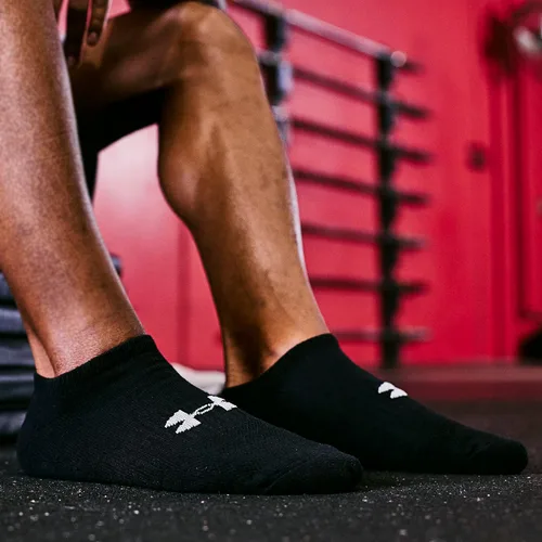 Vista 6 de Under Armour - Calcetines invisibles de algodón de entrenamiento para adultos, multipares