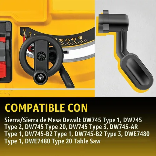 Vista 3 de HASMX 5140117-78 - Mango biselado de sierra de mesa de repuesto para Dewalt DW745, DWE7480, números de pieza 5140117-78, 5140032-55, 514011778
