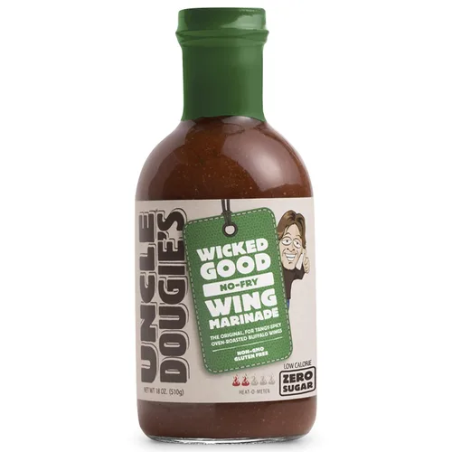 Vista 2 de Uncle Dougie's Wicked Good - Adobo de ala sin fritura, paquete de 4