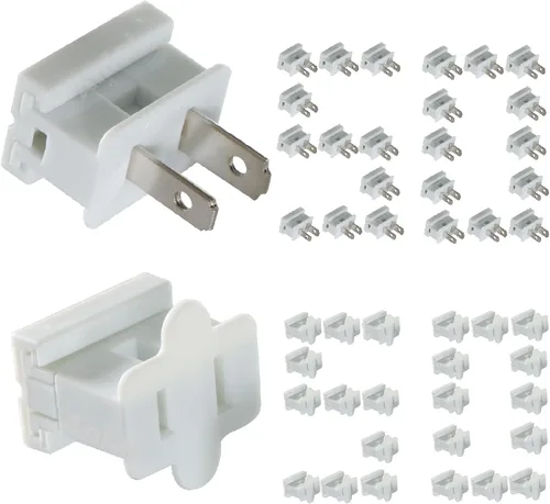 Vista 16 de SPT-1 Vampire Plugs 20 piezas Negro – Enchufe deslizante hembra y macho, enchufe eléctrico de repuesto para luces de decoración de Navidad