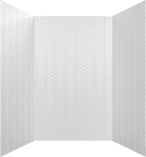 Vista 17 de From Plain To Beautiful In Hours 133-640-HERR-KIT Azulejo de espiga – Paneles de pared para bañera y ducha Surround (cubiertas/96 pies cuadrados)