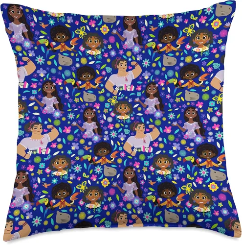 Vista 5 de Disney Encanto Mirabel Isabela Luisa Antonio - Almohada estampada, 16 x 16 pulgadas, multicolor