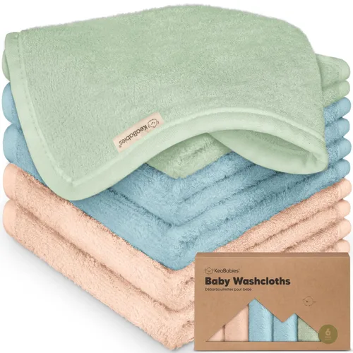 Vista 21 de Paquete de 6 paños de viscosa suave y absorbente de bambú para cara, cuerpo, toallas de bebé para recién nacidos, niños, niños pequeños, bebés