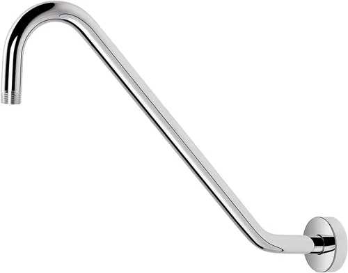 Vista 15 de NearMoon Brazo de extensión de ducha en forma de J, extensor de altura de cabezal de ducha de acero inoxidable con brida, diseño de tubo elevador