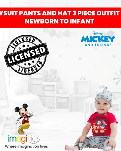 Vista 2 de Disney Mickey Mouse Pluto Donald Duck - Conjunto de 3 piezas para bebé recién nacido a bebé