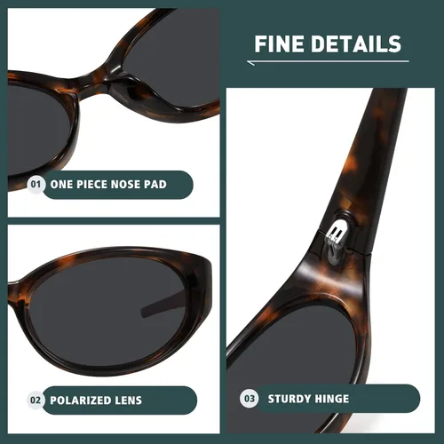 Vista 3 de WOWSUN Lentes de sol retro Y2K envolventes para mujer, de moda, polarizados, deportivos, con protección UV