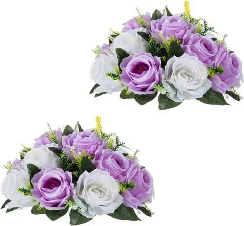Vista 52 de Centros de mesa de flores para mesas de boda: decoraciones de mesa de Halloween, bolas de flores negras, centros de mesa para compromiso, ceremonia