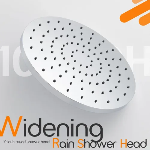 Vista 7 de Cabezal de ducha tipo cascada de 10 pulgadas, cabezal de ducha grande para baño superior tipo lluvia con ángulo ajustable de alta presión 2.5 GPM