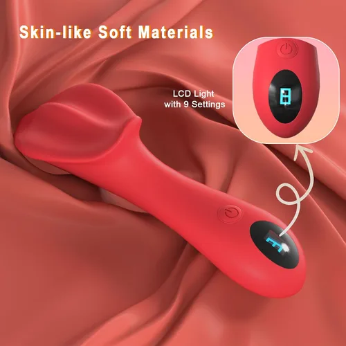 Vista 6 de Varita vibradora para mujer, juguetes sexuales 3 en 1, vibrador de clítoris, vagina y labio, estimulador de clítoris LCD, 9 vibraciones, bala