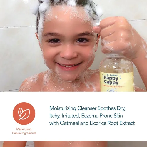 Vista 5 de Happy Cappy Champú para bebés y gel de baño - Champú y gel de baño para piel propensa al eczema, para bebés, niños pequeños y niños, reduce