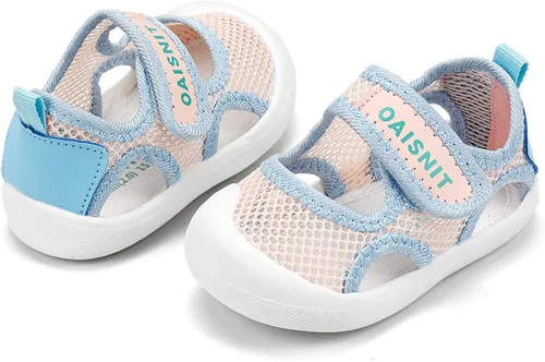 Vista 4 de OAISNIT Sandalias de verano para bebés, niñas y niños, antideslizantes, ligeras, zapatos de agua para la playa, primeros pasos