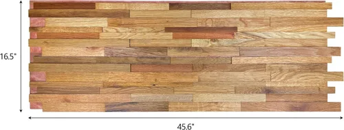 Vista 6 de Luxdecor Paneles de pared 3D, tablones de madera recuperada real, paquete Madera de roble 3D