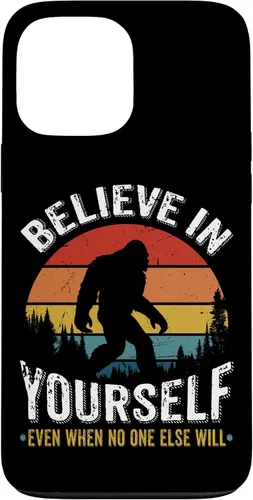 Vista 24 de Funda inspiradora para iPhone 16 Believe in Yourself Retro Bigfoot Sasquatch