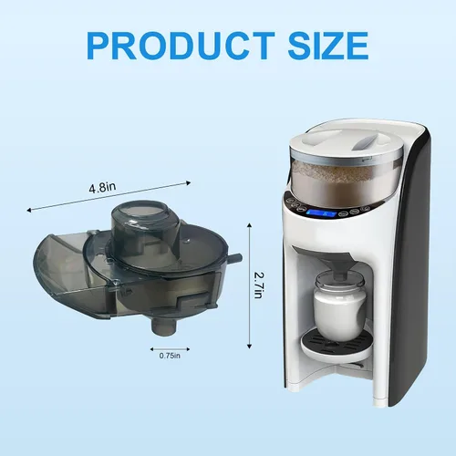 Vista 4 de 3 juegos de embudo de repuesto compatibles con Baby Brezza Formula Pro Advanced Embudo y tapa de repuesto, no compatible con la máquina mezcladora
