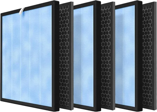 Vista 8 de HSP001 Filtro de repuesto compatible con purificador de aire Hathaspace Smart HSP001, juego de filtros de repuesto para purificador de aire HEPA H13